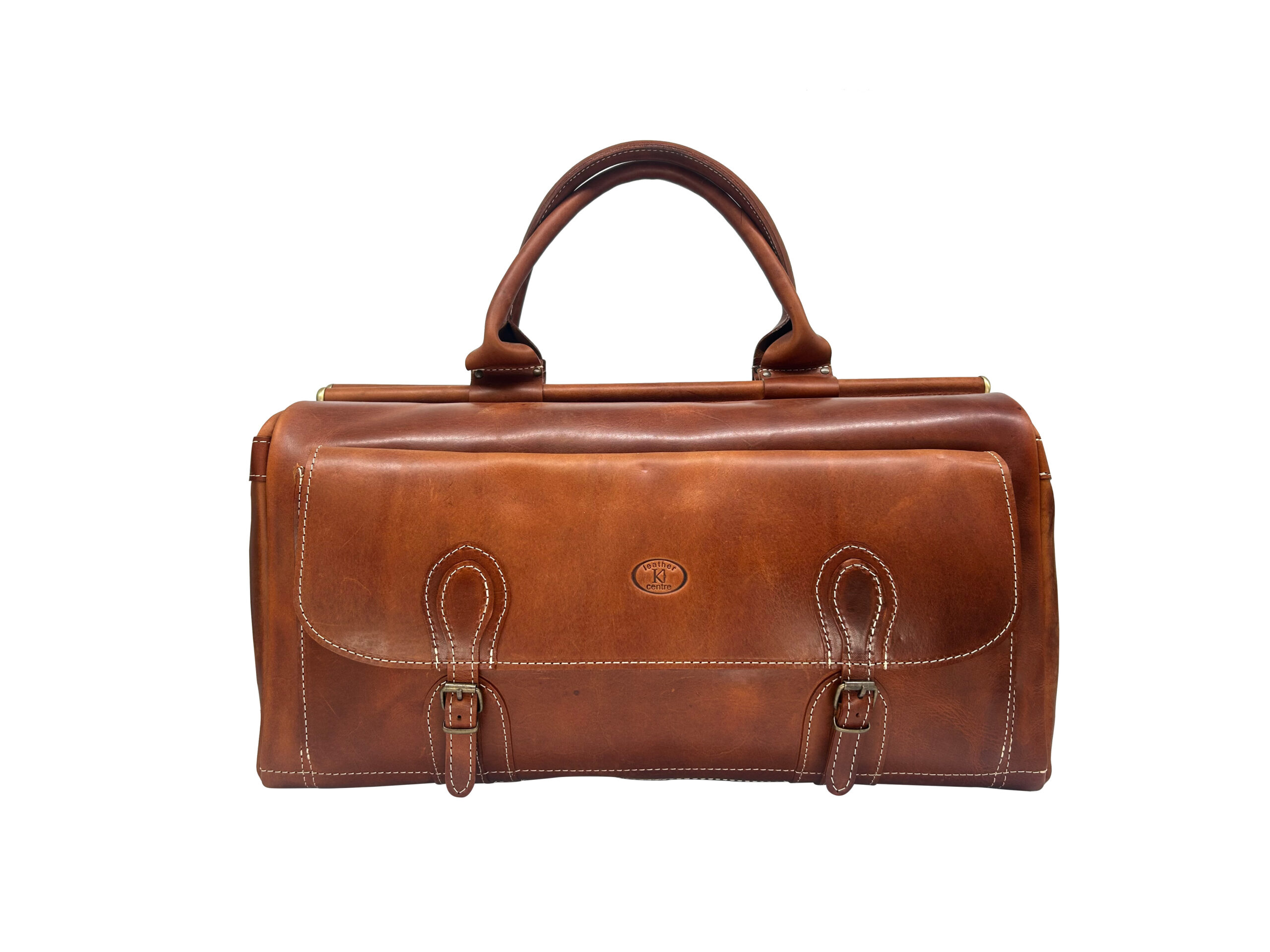 ΣΤ149 | Light Brown Leather Travel Bag